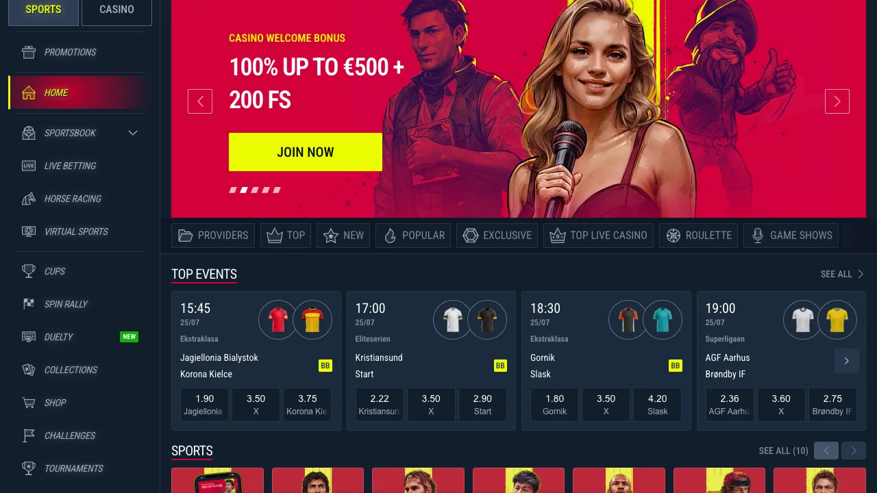 Rabona casino lobby Rabona casino lobby — slots, live casino and jackpot shelves